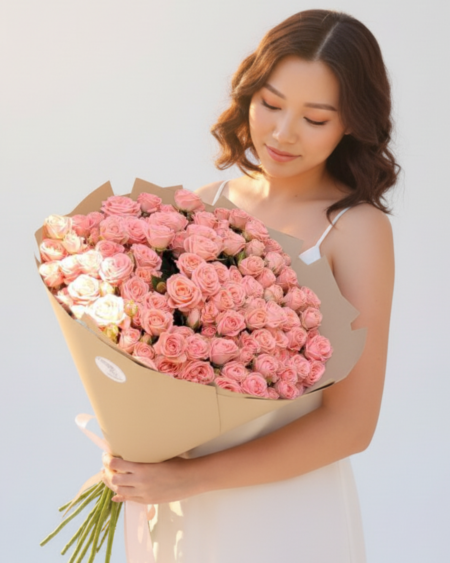 Bush pink rose