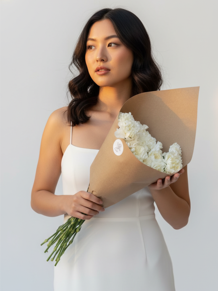 Банч белых диантусов (20 стеблей)