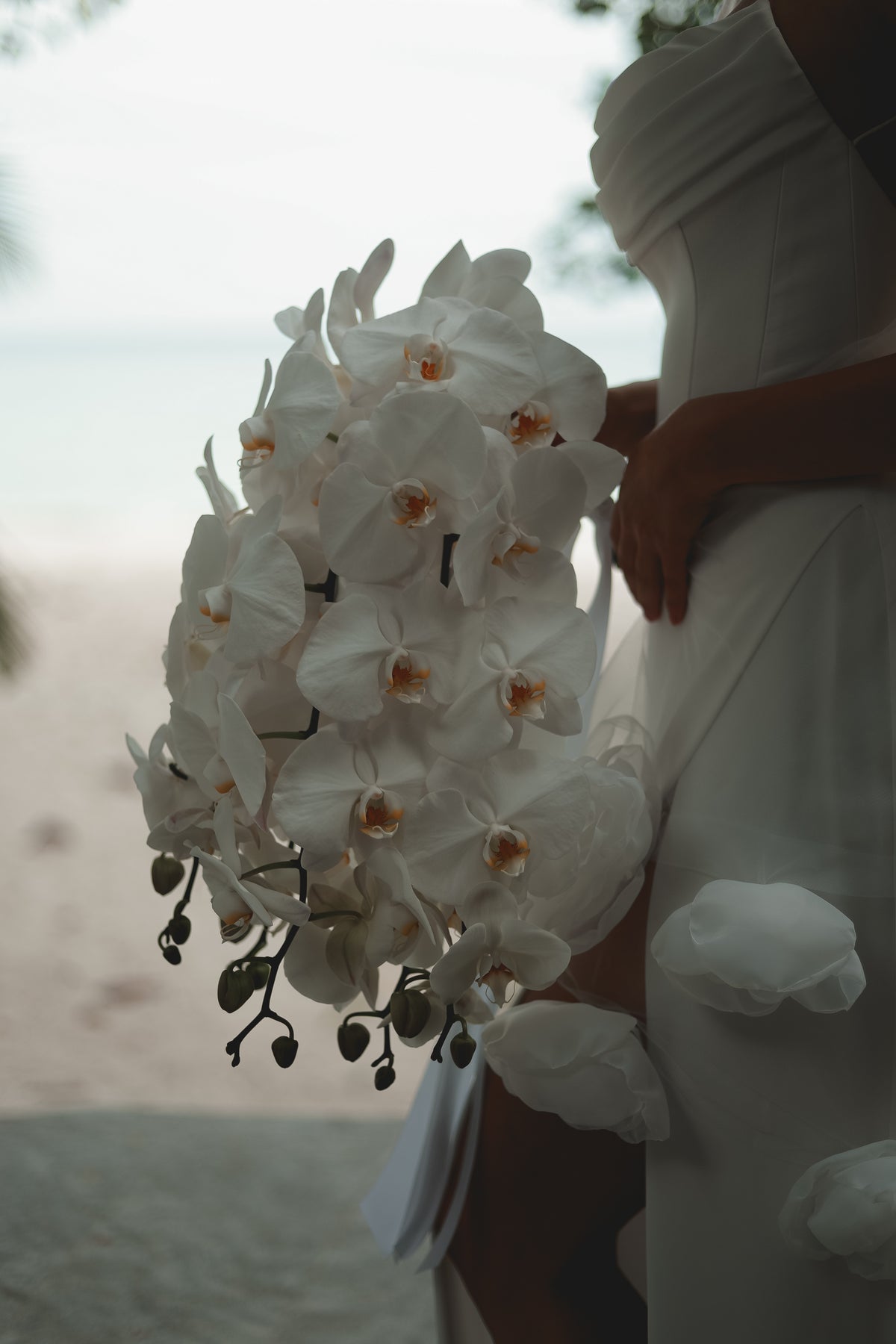 White Orchid Wedding Bouquet