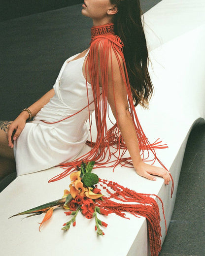 Tropical Wedding Bouquet with Strelitzia and Callas