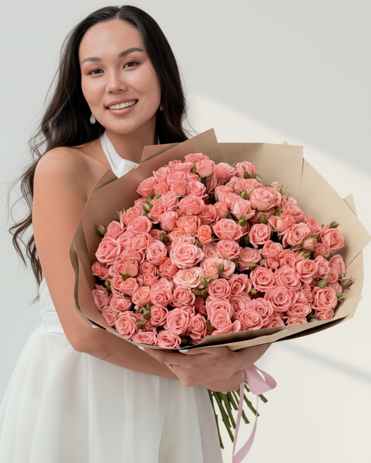 Bush pink rose