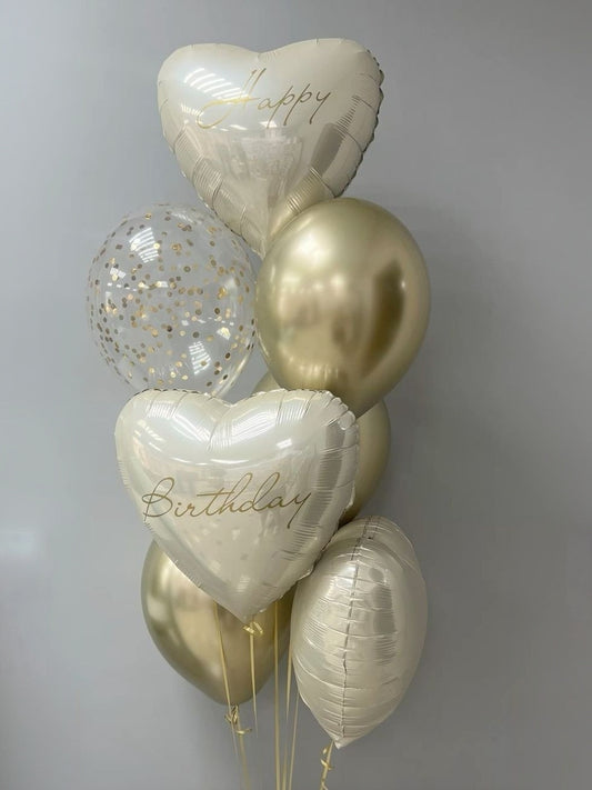 Cream set with heart