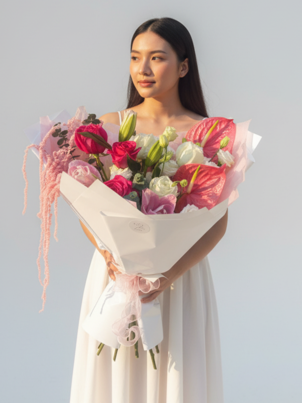 Букет с антуриумом