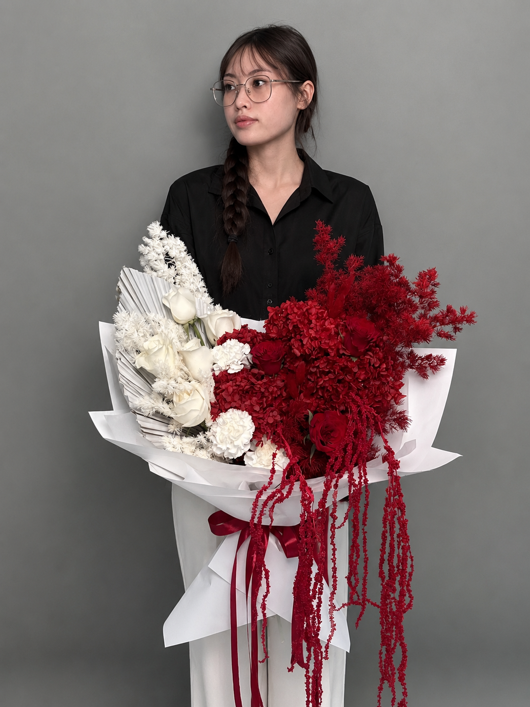 Bouquet with stabilized flowers