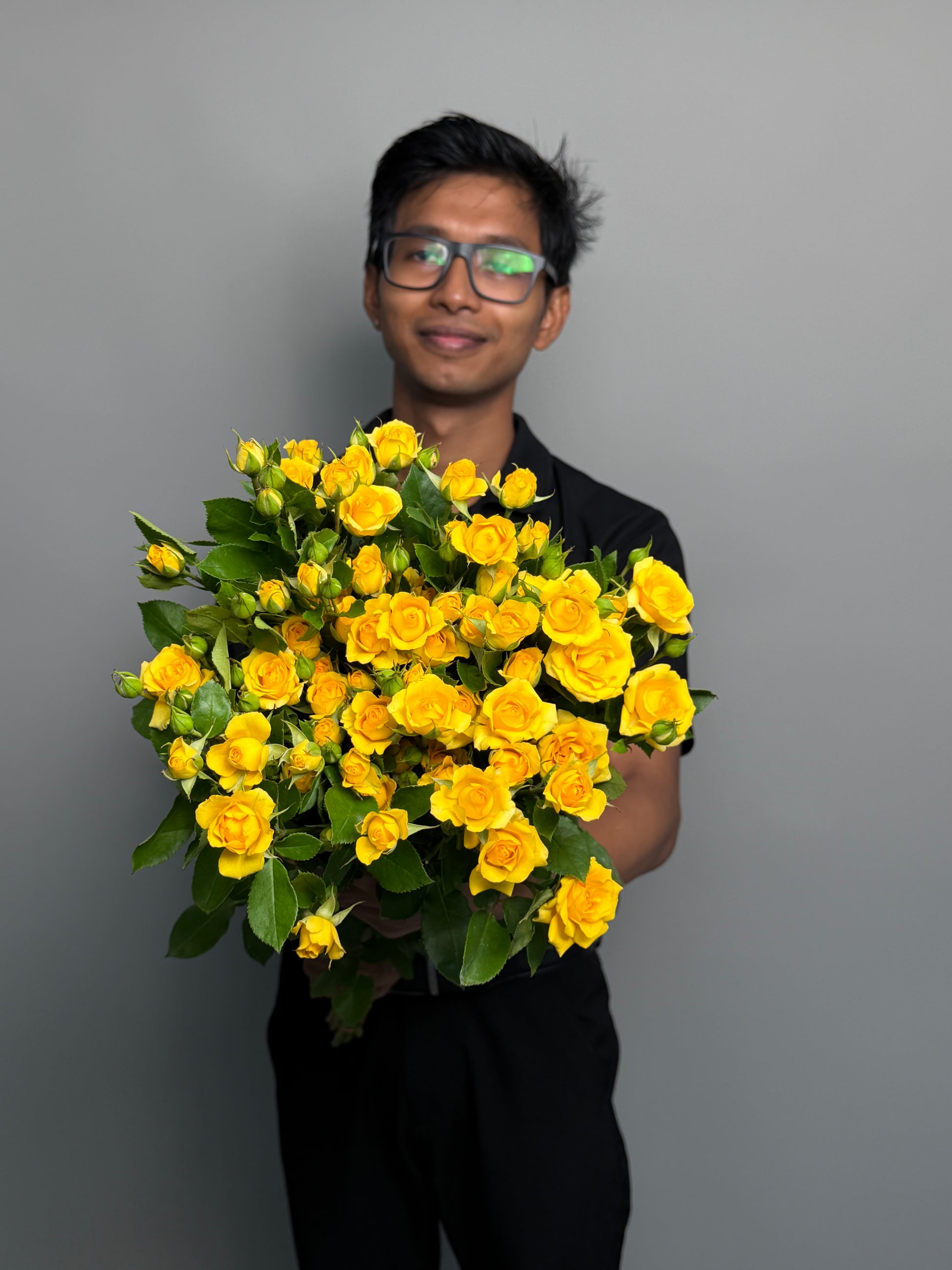 Yellow bush roses by the pack at a wholesale price — LaLa Pattaya