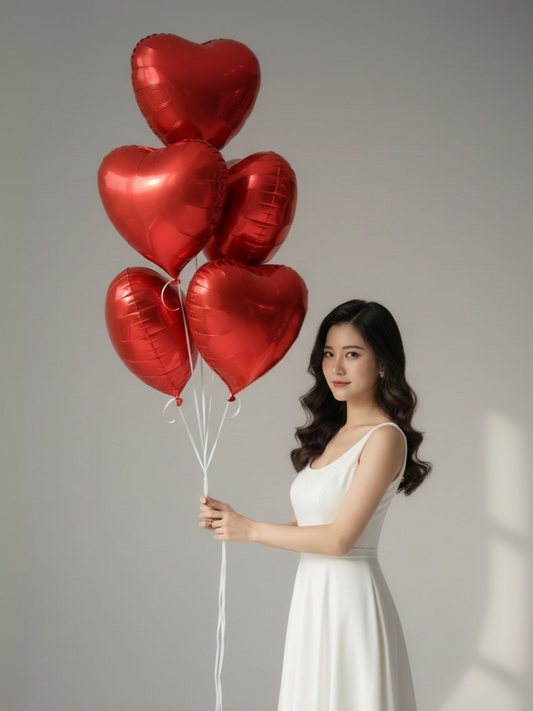 Воздушные шары в форме сердца