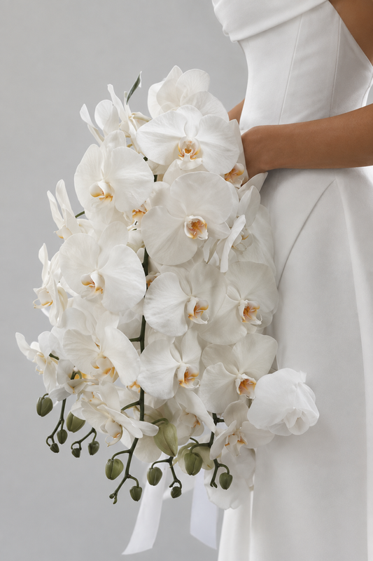 White Orchid Wedding Bouquet