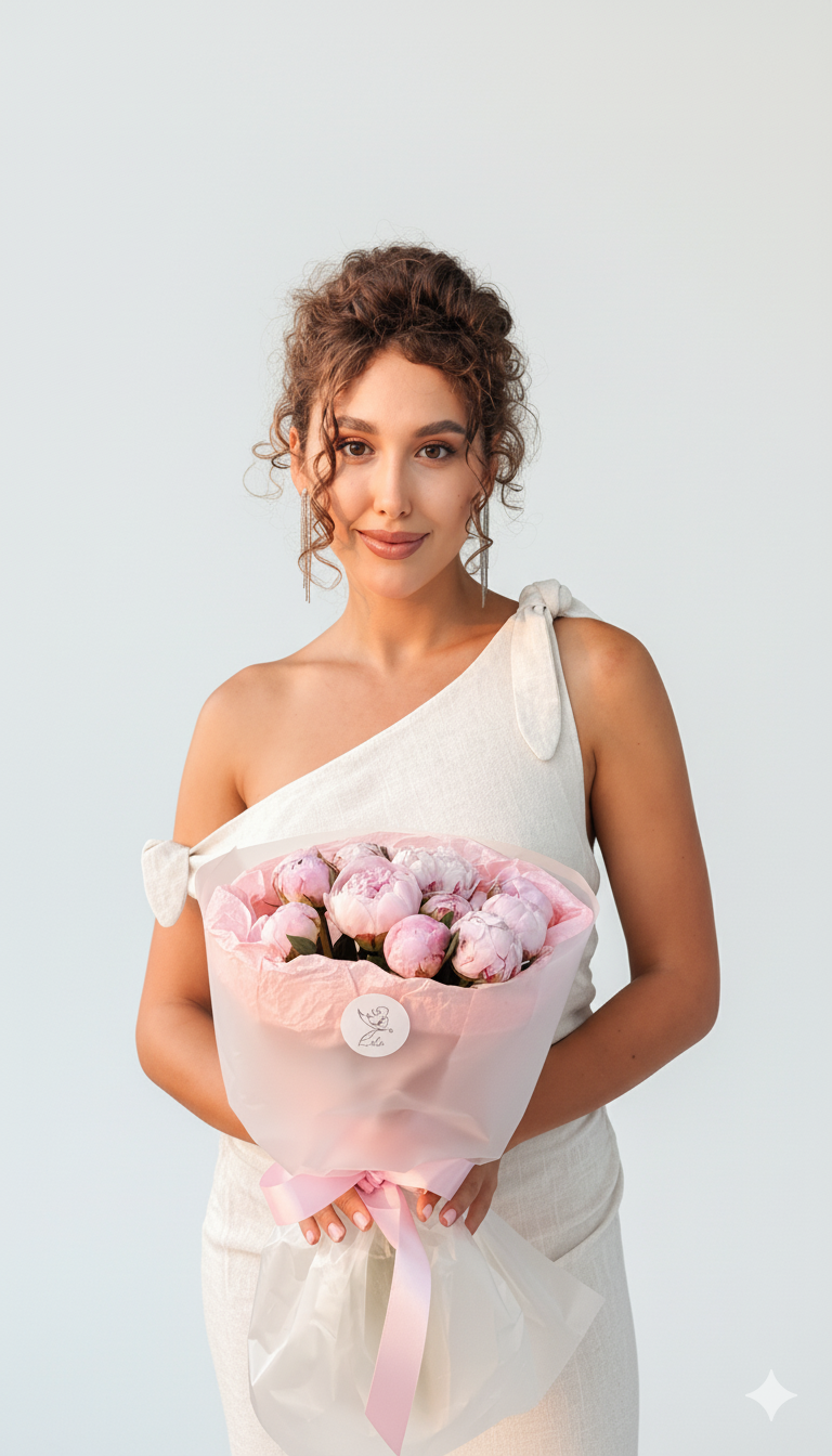 9  пионов сорта премиум-класса "Сара Блоссом"