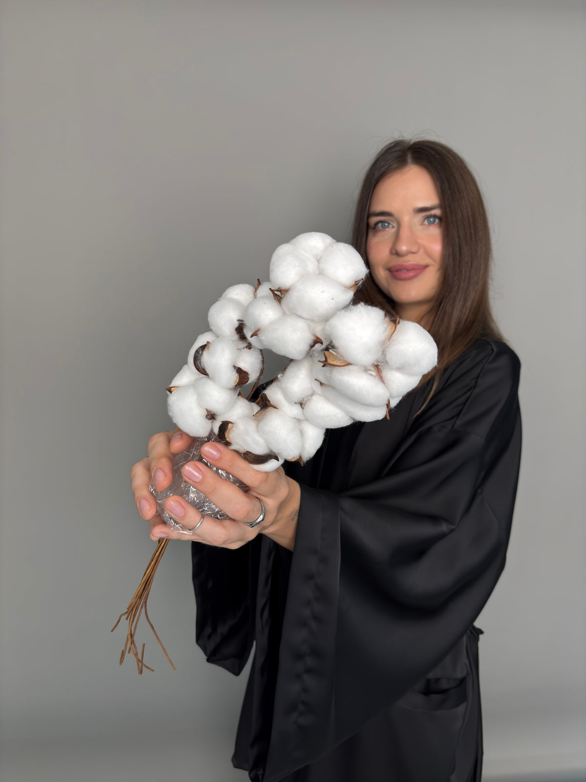 Cotton white. Preserved flowers