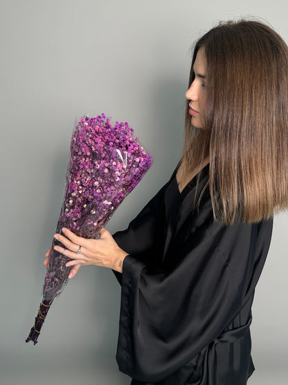 Purple gypsophila. Dried flowers