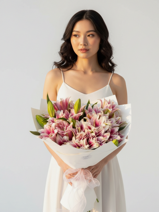 7 peony-shaped bush lilies