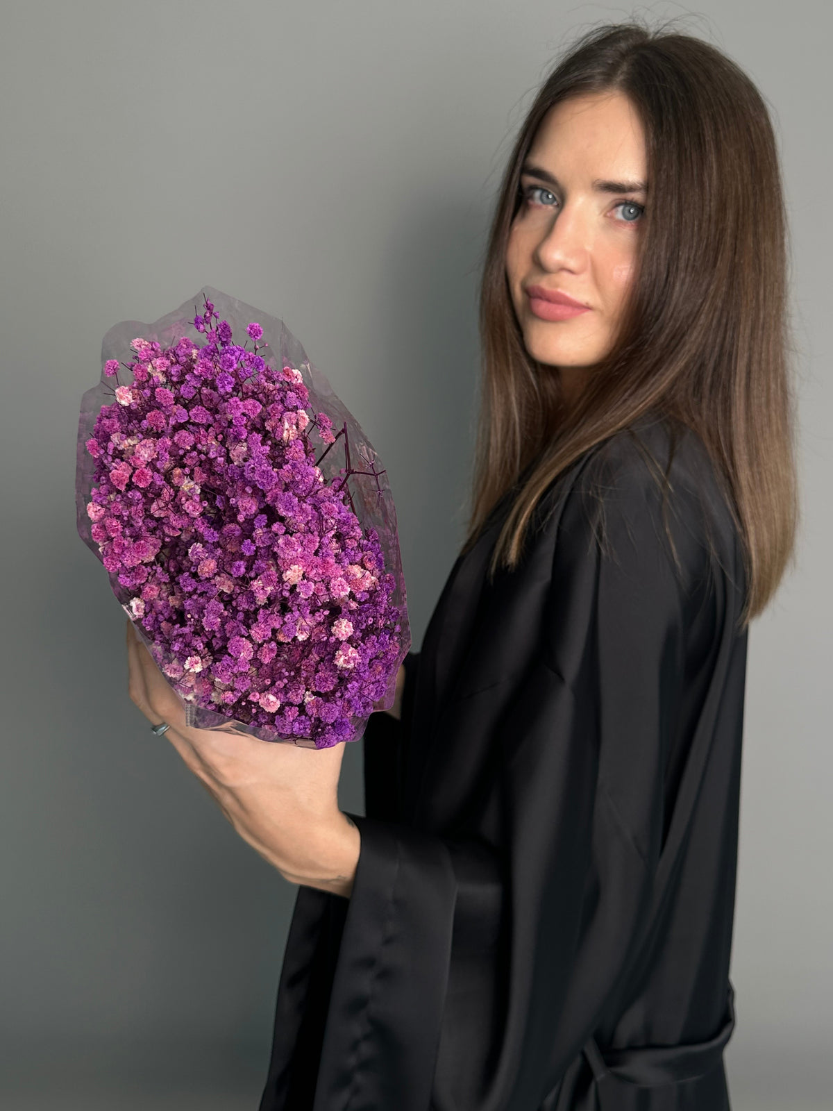 Purple gypsophila. Dried flowers