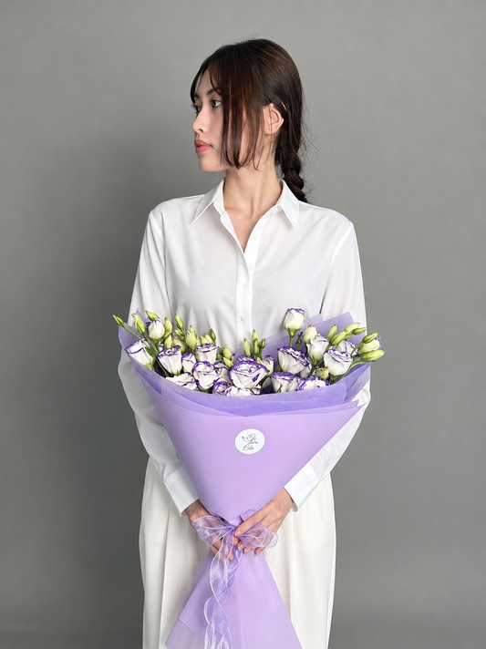 9 purple eustoma