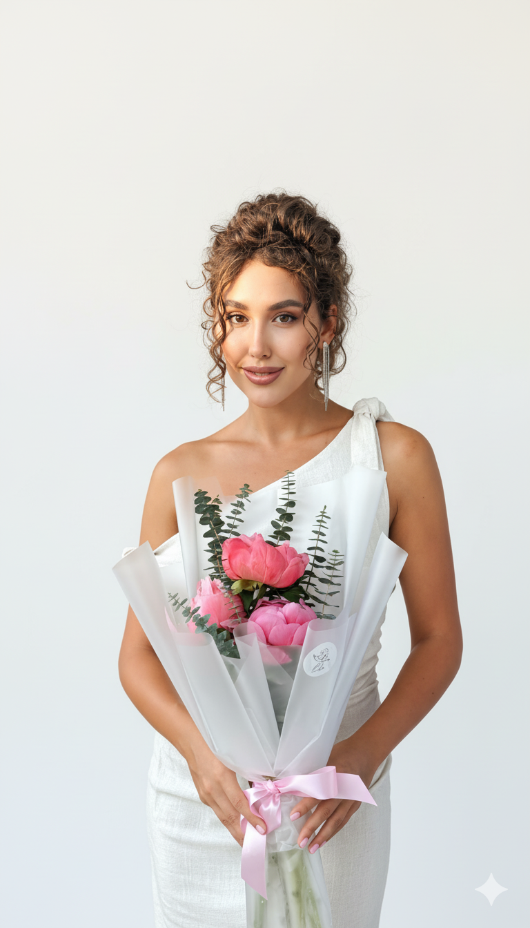 3 пиона "Коралловое очарование"