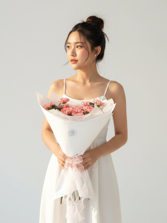 คาร์เนชั่น 21 ดอกกับยูคาลิปตัส