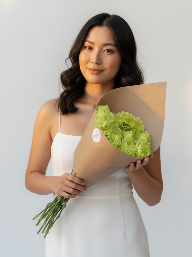 Банч зелёных диантусов (20 стеблей)